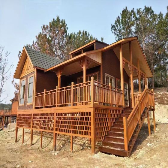 阳泉景区小木屋建造